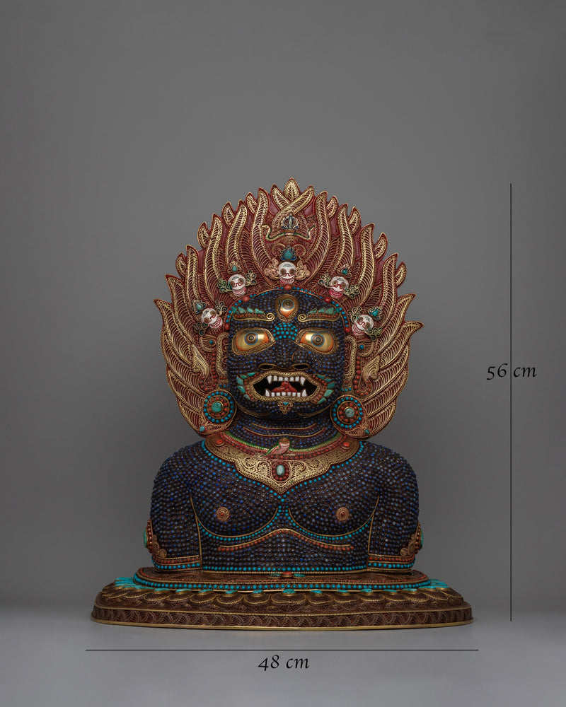 Kala Bhairava Head Bust | Hindu Deity of Destruction and Protection