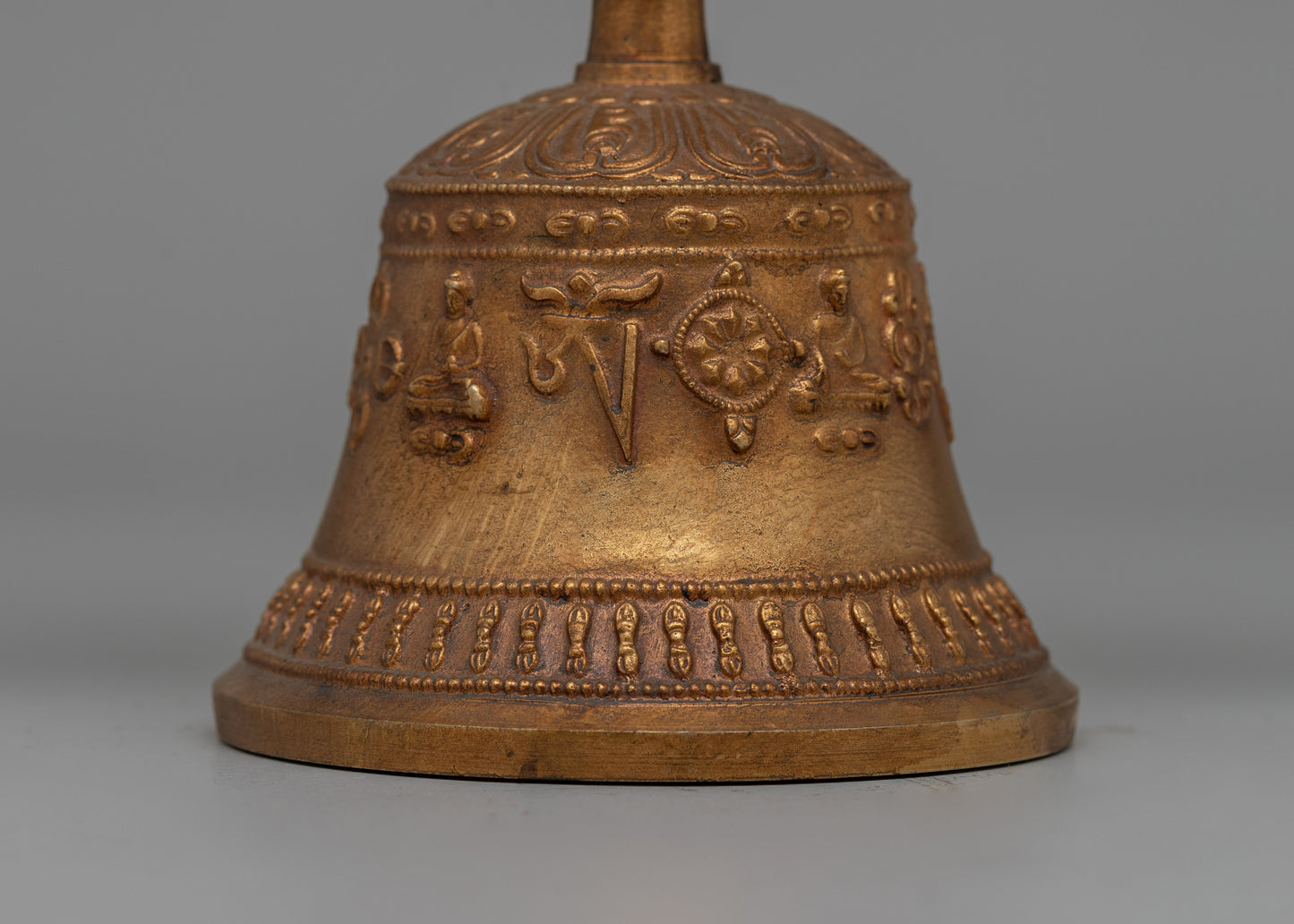 Buddhist Ritual Bell with Double Vajra | Spiritual Tool for Meditation