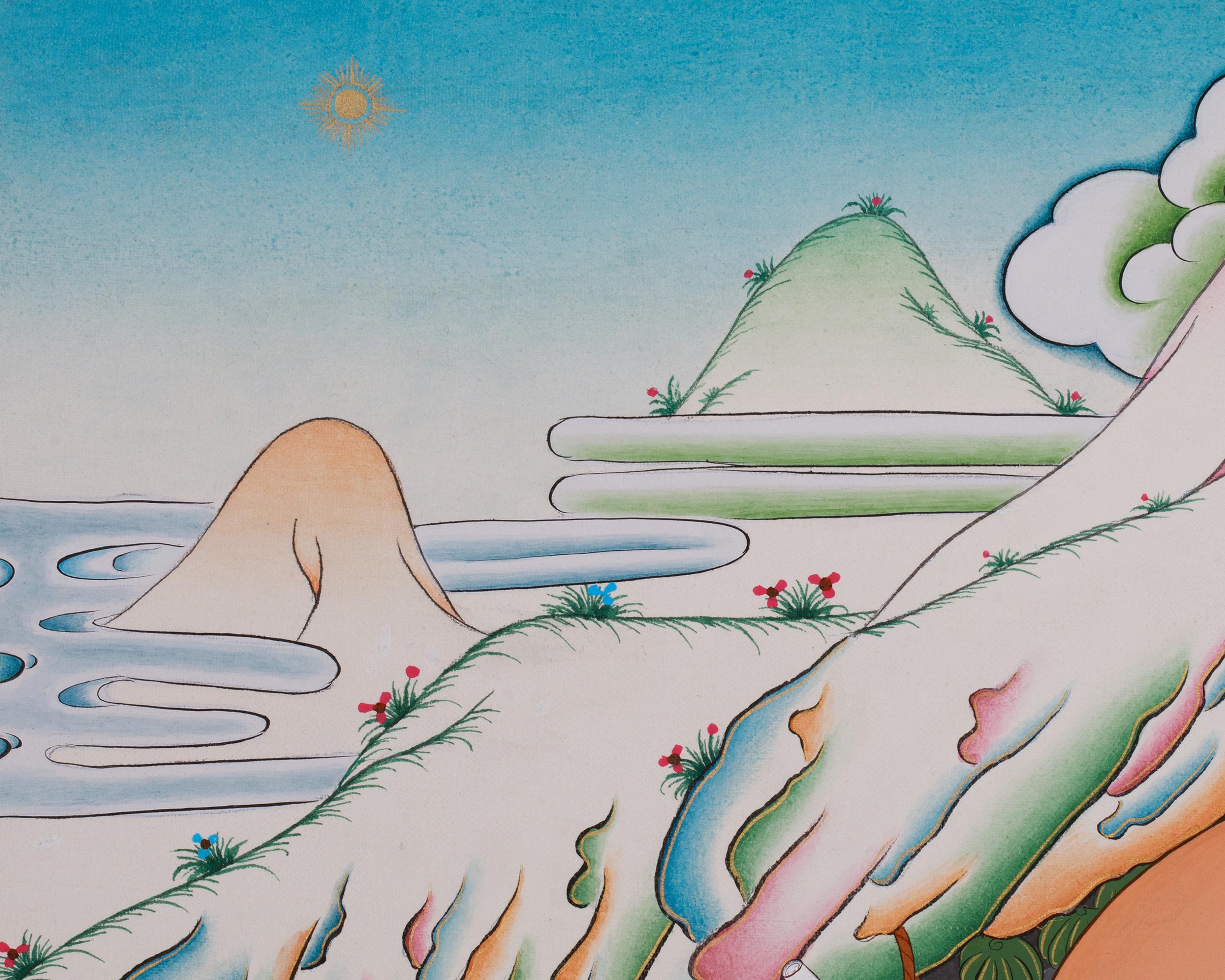 Sacred Milarepa Thangka | Enlightened Master | Spiritual Transformation