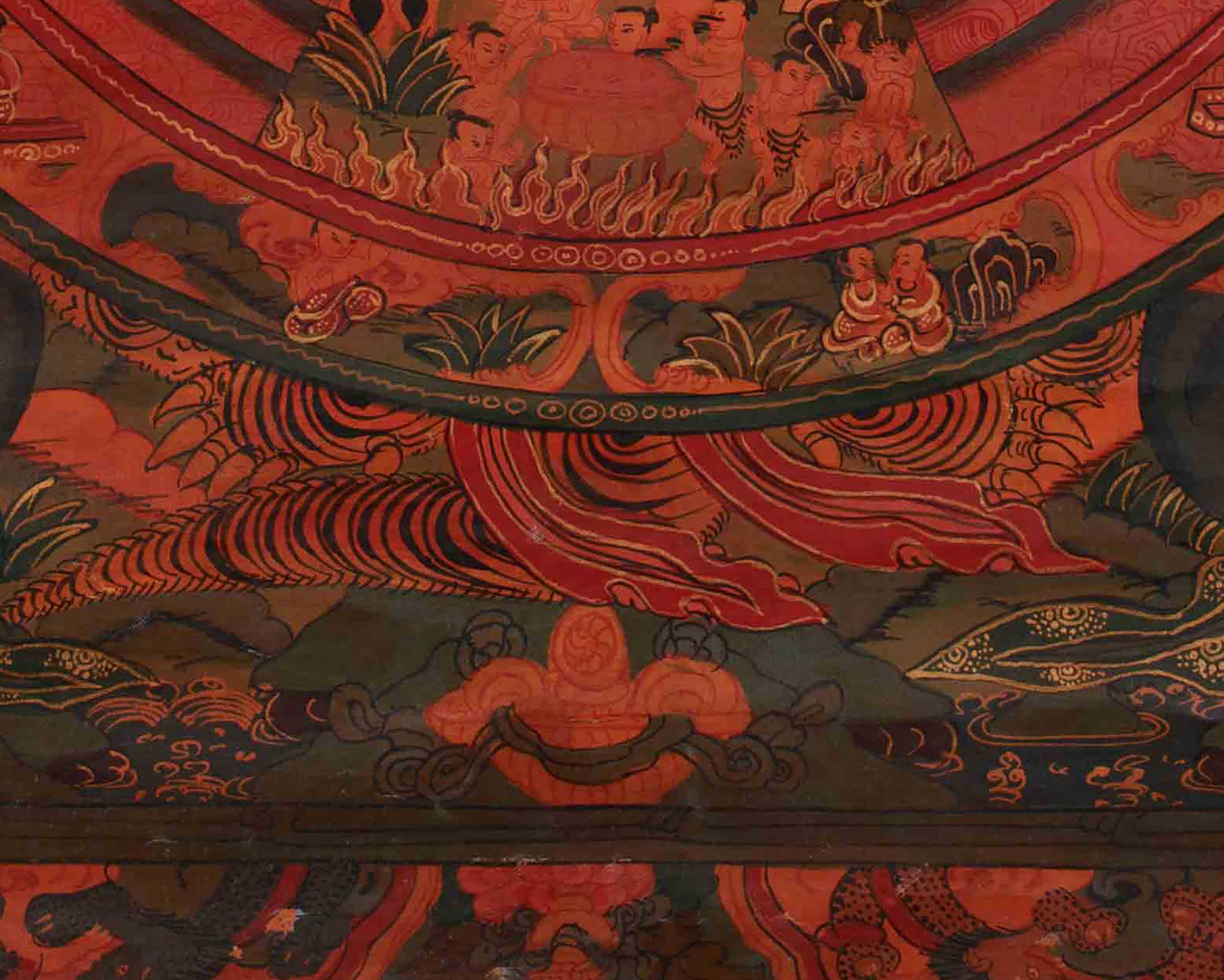 Bhavachakra Meditation Mandala | The Six Realms, Three Poisons, and Twelve Links