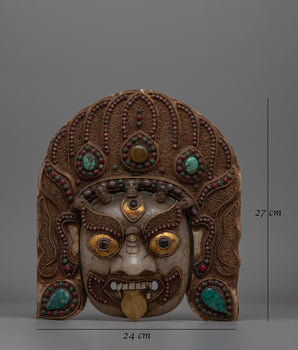Handcrafted Mahakala Mask | Tibetan Buddhist Protector Deity Mask