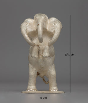 Decorative Elephant Trio Statue Set | Beautifully Detailed Elephant Sculptures