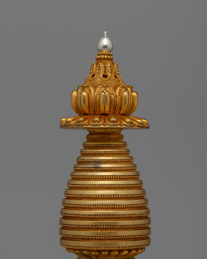 Handcrafted Stupa Buddhist Kadampa| Spiritual Symbol for Home or Altar