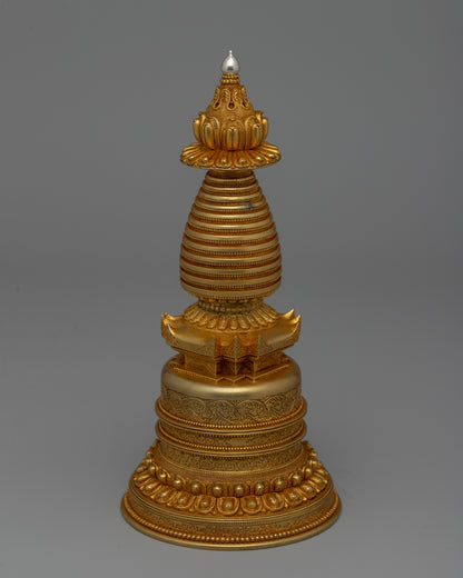 Handcrafted Stupa Buddhist Kadampa| Spiritual Symbol for Home or Altar