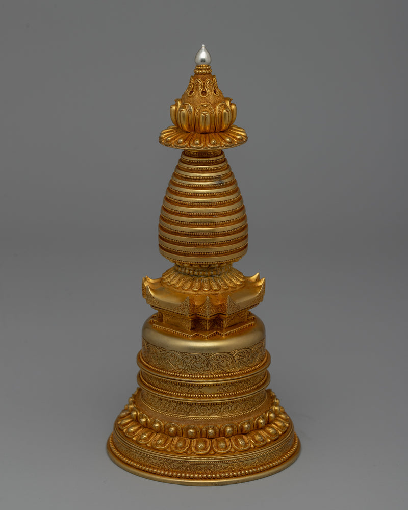 Handcrafted Stupa Buddhist Kadampa| Spiritual Symbol for Home or Altar