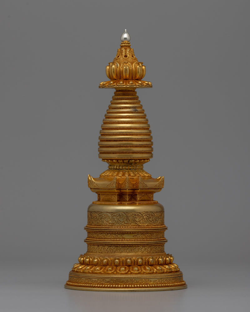 Handcrafted Stupa Buddhist Kadampa| Spiritual Symbol for Home or Altar