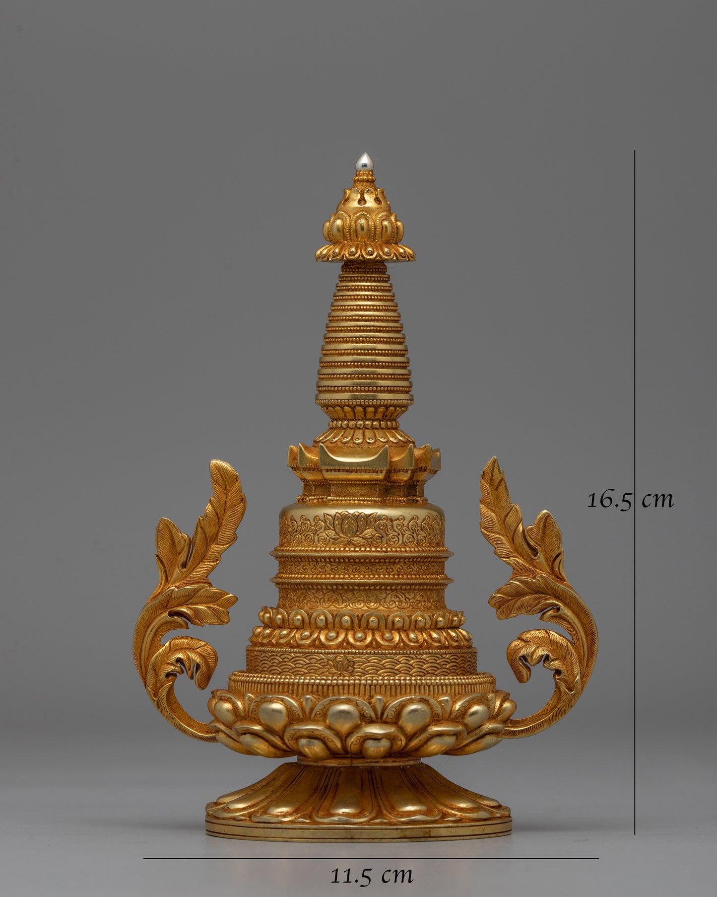 Handcrafted Buddhist Stupa Tibetan | Symbol of Spiritual Awakening and Peace