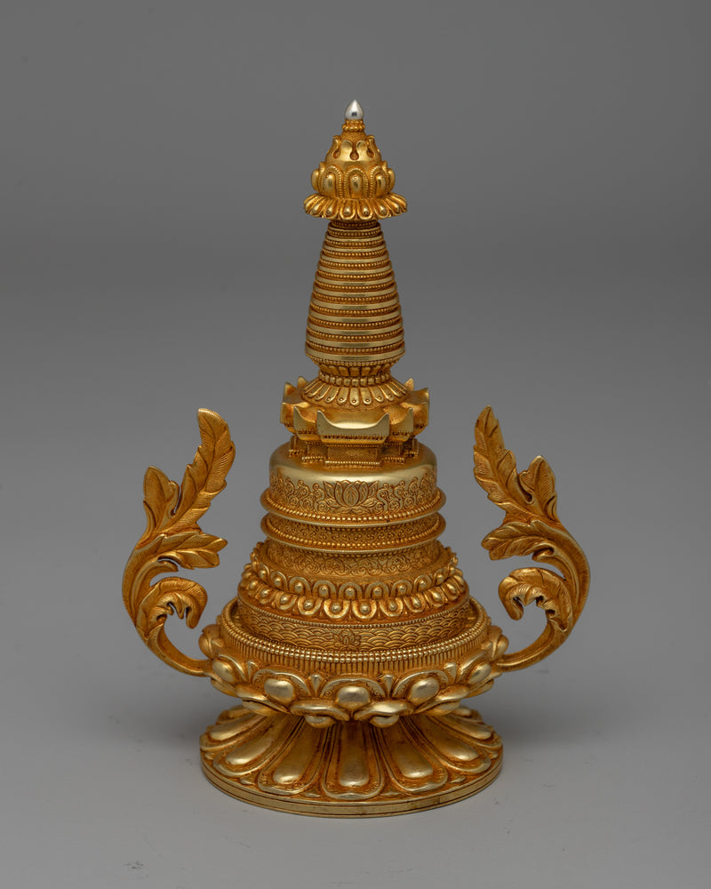 Handcrafted Buddhist Stupa Tibetan | Symbol of Spiritual Awakening and Peace