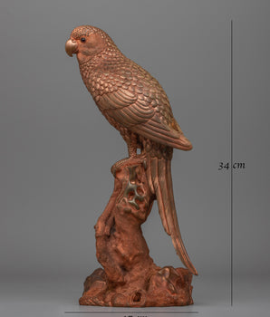 Handcrafted Parrot Statue | Vibrant Bird Sculpture for Home Decor