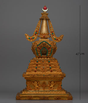 Hand carved Tibetan Stupa | Tibetan Buddhism