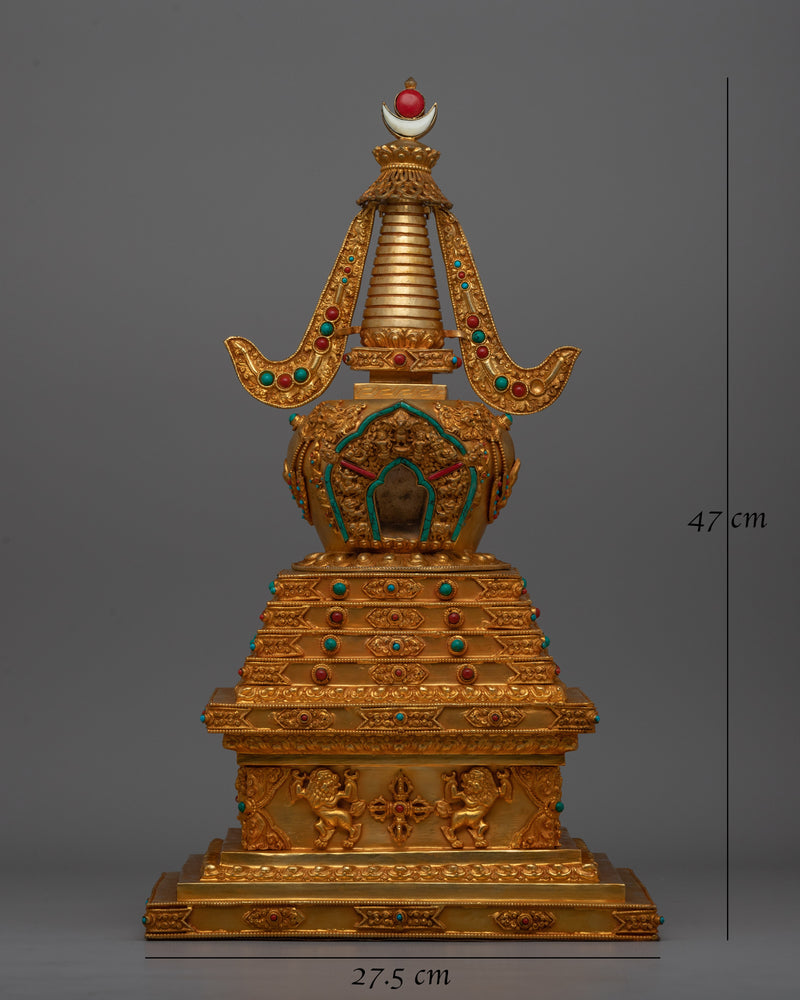 Hand carved Tibetan Stupa | Tibetan Buddhism