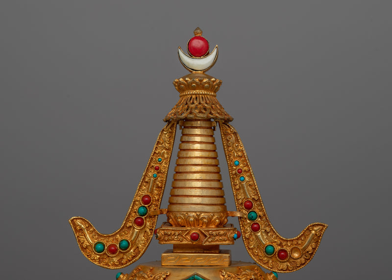 Hand carved Tibetan Stupa | Tibetan Buddhism