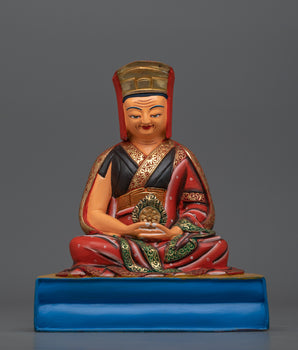 Gompopa Buddhist Master Statue | 24K Gold Gilded Copper Body
