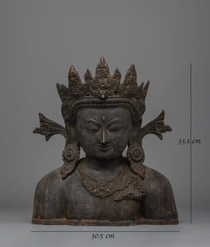 Peaceful Buddha Head Statue | Spiritual Growth & Purity