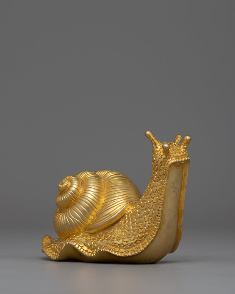 Gold Snail Home Decor | Gift for Nature Lover