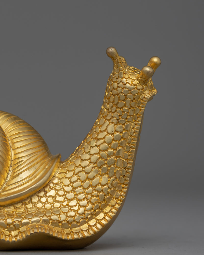 Gold Snail Home Decor | Gift for Nature Lover