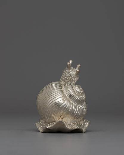 Decorative Silver Snail | Prosperity Gift