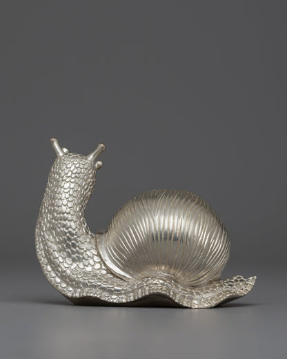 Decorative Silver Snail | Prosperity Gift