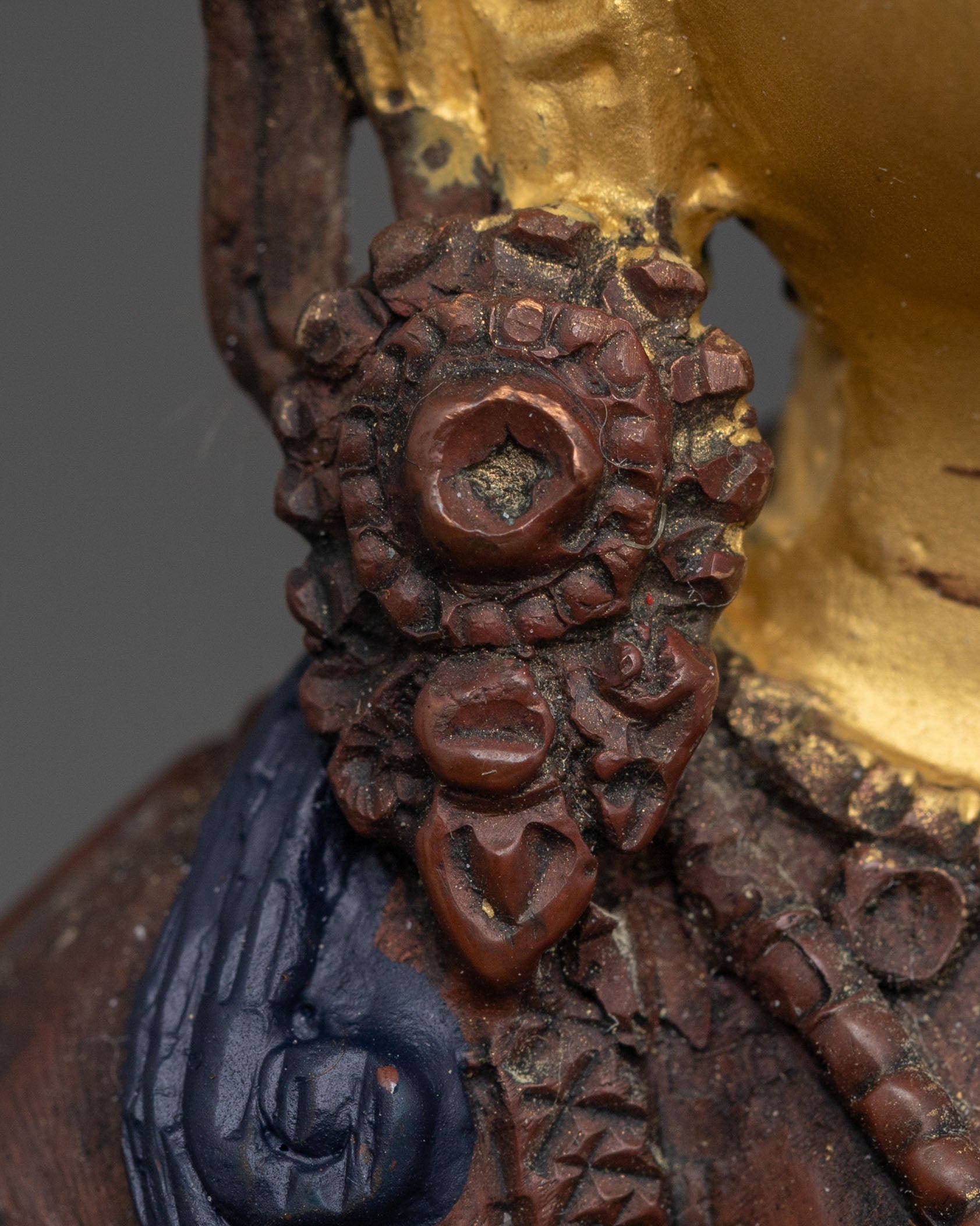 Handmade Devi Laxmi Statue | Oxidized Copper Altar Sculpture