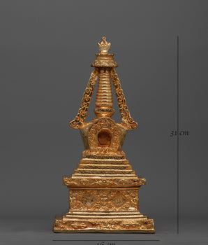Exquisite Tibetan Stupa Chorten | Spiritual Tibetan Monument