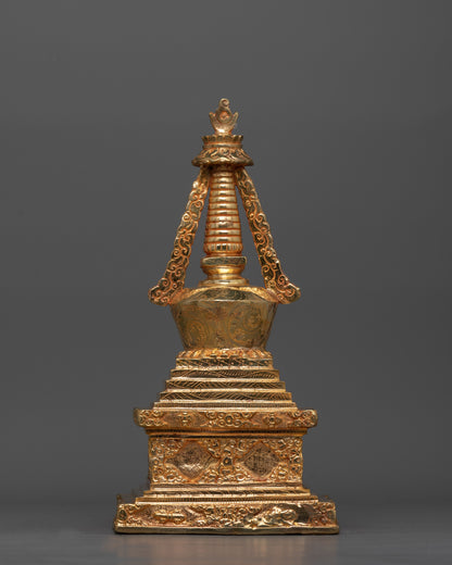 Exquisite Tibetan Stupa Chorten | Spiritual Tibetan Monument