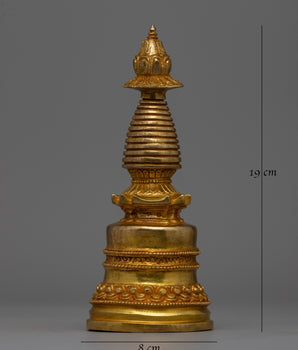 Tibetan Handmade Stupa  | Religious  Sculpture
