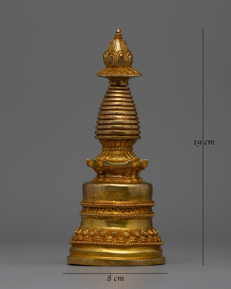 Tibetan Handmade Stupa  | Religious  Sculpture