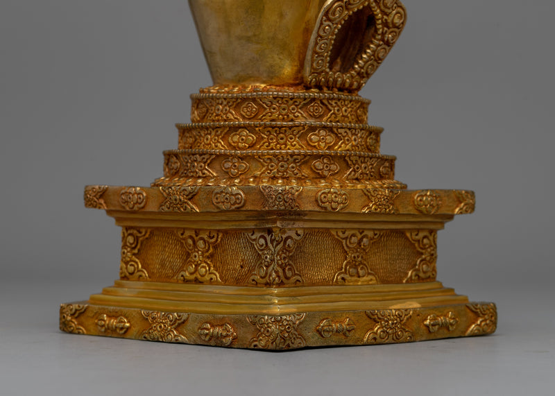 Tibetan Gold-Plated Stupa | Masterpiece of Sacred Buddhist Art