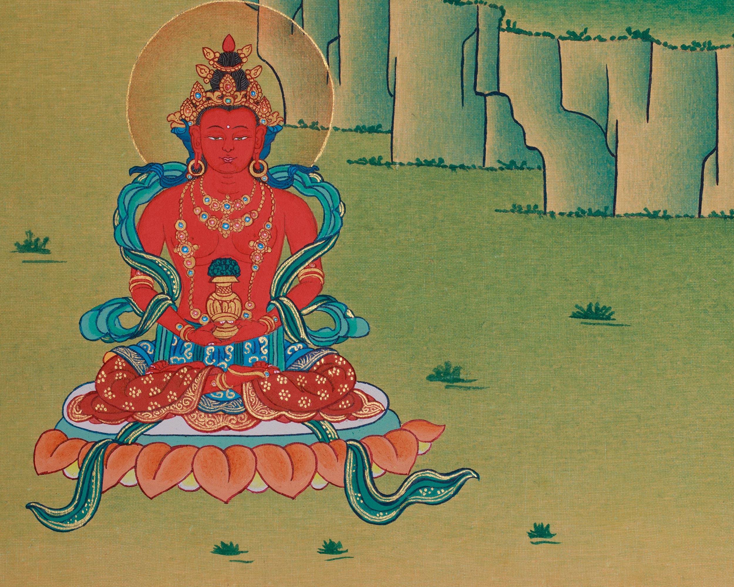 Sacred Sita Tara Art | White Tara | Drolkar | Longevity Deity | Buddhist Artwork