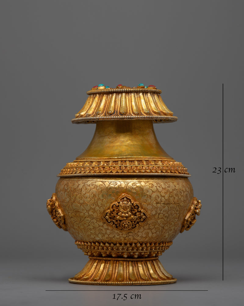 Tibetan Pot of Wealth | Religious & Traditional Decor