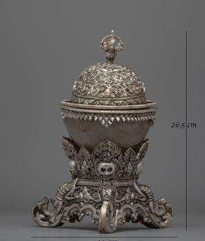 Exquisite Tibetan Skull Cup | Religious Tool for Practices and Offerings
