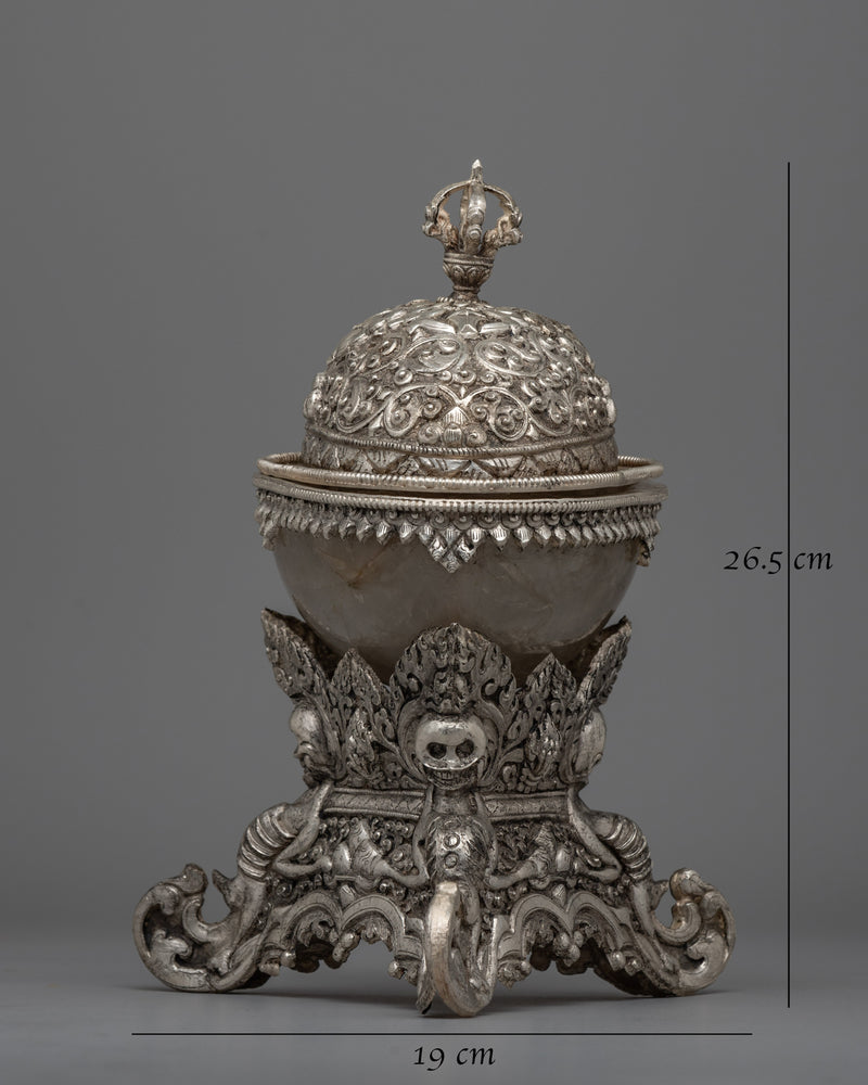 Exquisite Tibetan Skull Cup | Religious Tool for Practices and Offerings