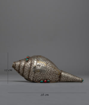 Buddhist Altar Conch Shell | Sacred Handcrafted Masterpiece for Your Altar
