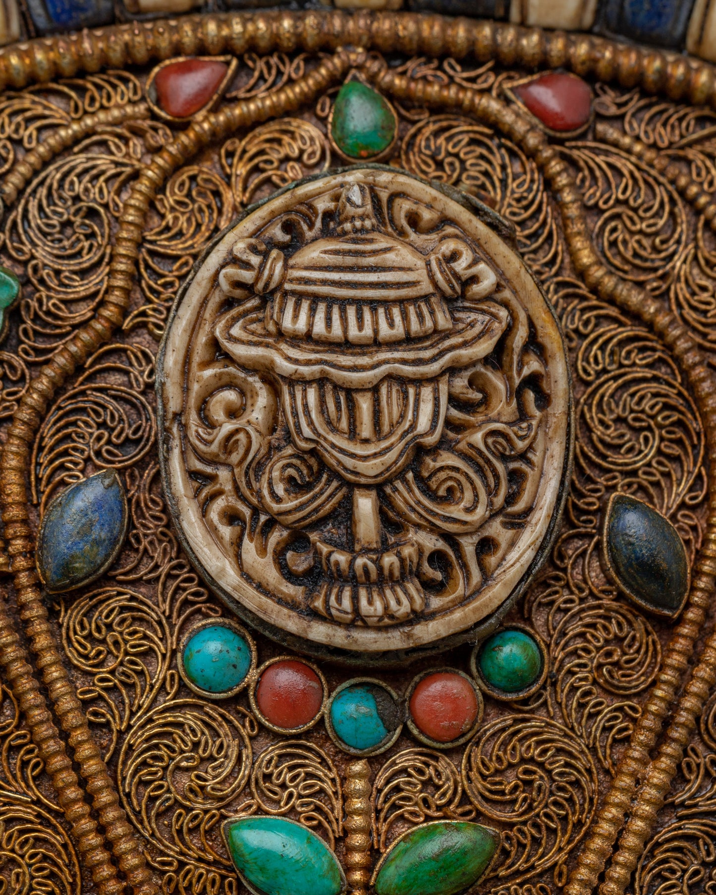 Metal Thangka with Eight Auspicious Symbols | Buddhist Symbols