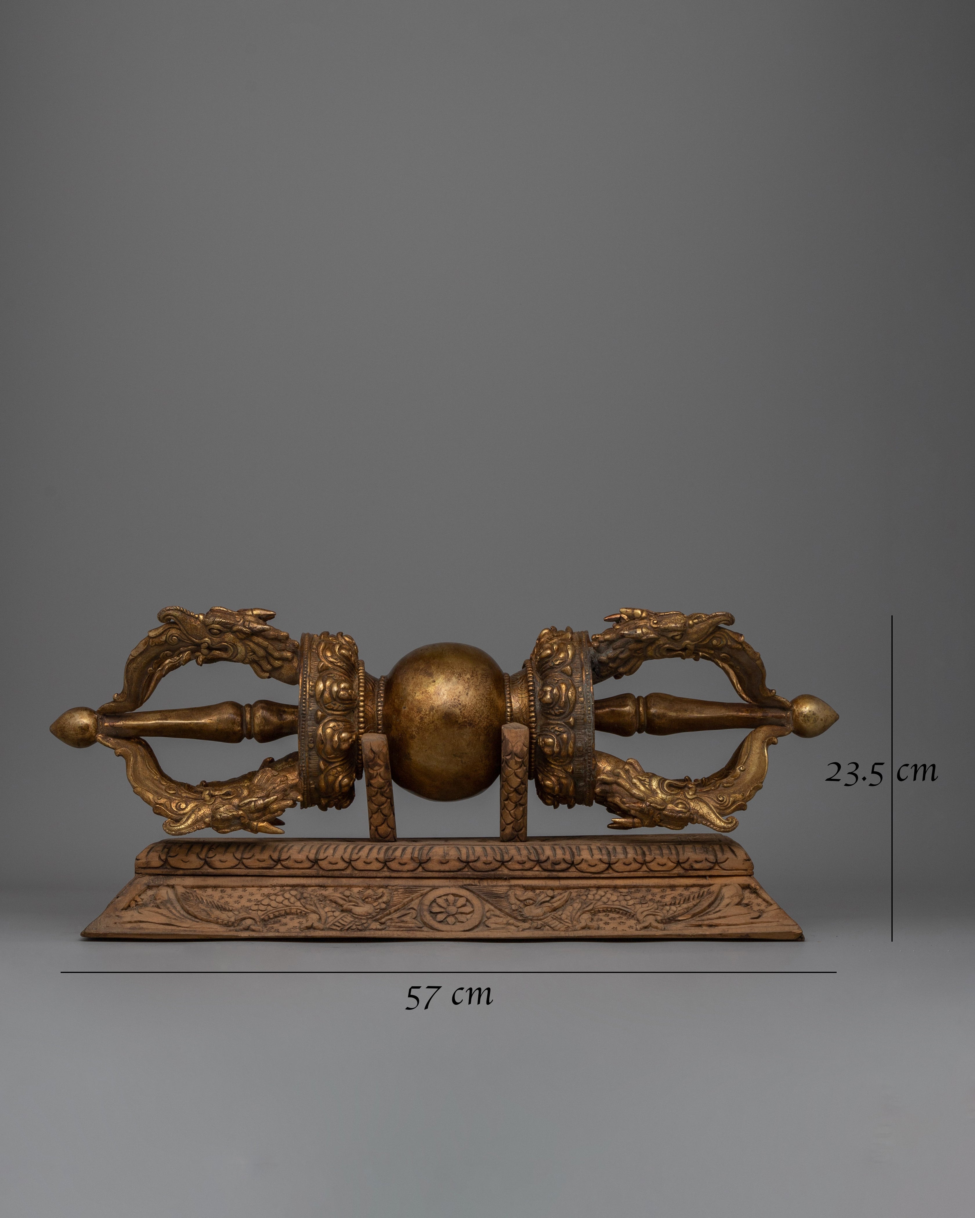 Vajra Buddhist with Stand |  Handcrafted Ritual Object for Spiritual Awakening and Protection