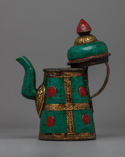 Buddhist Tea Pot  | Himalayan Religious Decorative Tea Pot