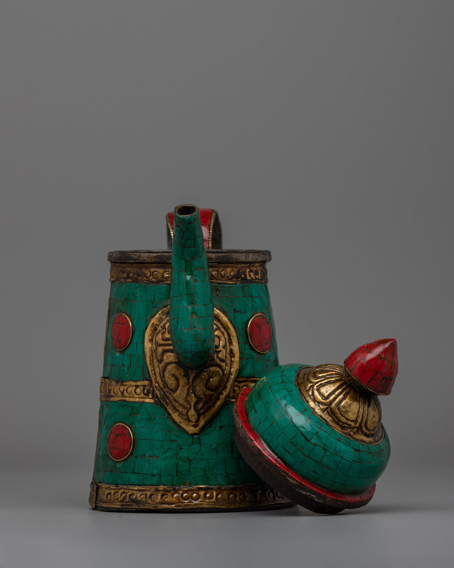 Buddhist Tea Pot  | Himalayan Religious Decorative Tea Pot