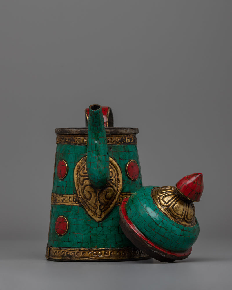 Buddhist Tea Pot  | Himalayan Religious Decorative Tea Pot