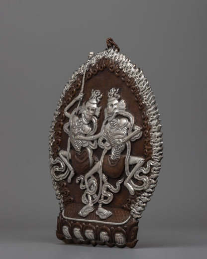 Citipati Buddhist Dharmapala Wall Hanging | Spiritual Tibetan Decor