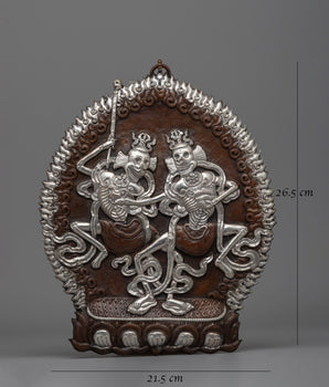 Citipati Buddhist Dharmapala Wall Hanging | Spiritual Tibetan Decor