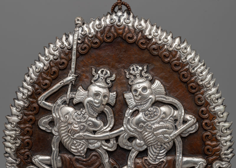 Citipati Buddhist Dharmapala Wall Hanging | Spiritual Tibetan Decor