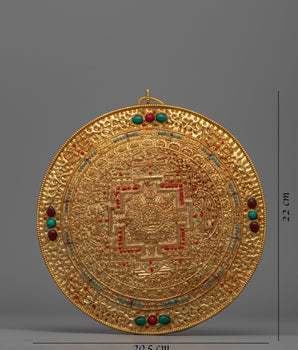 Wall Hanging Metal Mandala Thanka | Spiritual Home Decor