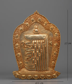 Metal Kalachakra Mantra wall Hanging | Sacred Spiritual Decor