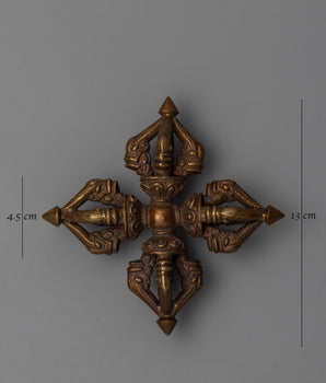 Decorative Vishwa Vajra | Ritual Tool for Stability and Wisdom