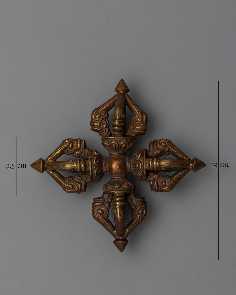 Decorative Vishwa Vajra | Ritual Tool for Stability and Wisdom