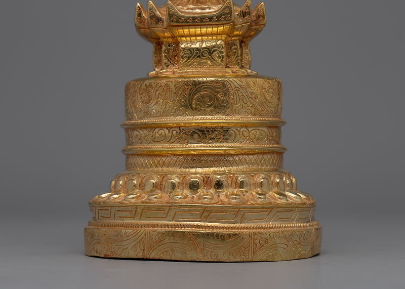 Traditional Kadampa Stupa | Tibetan Buddhist Altar Figurine