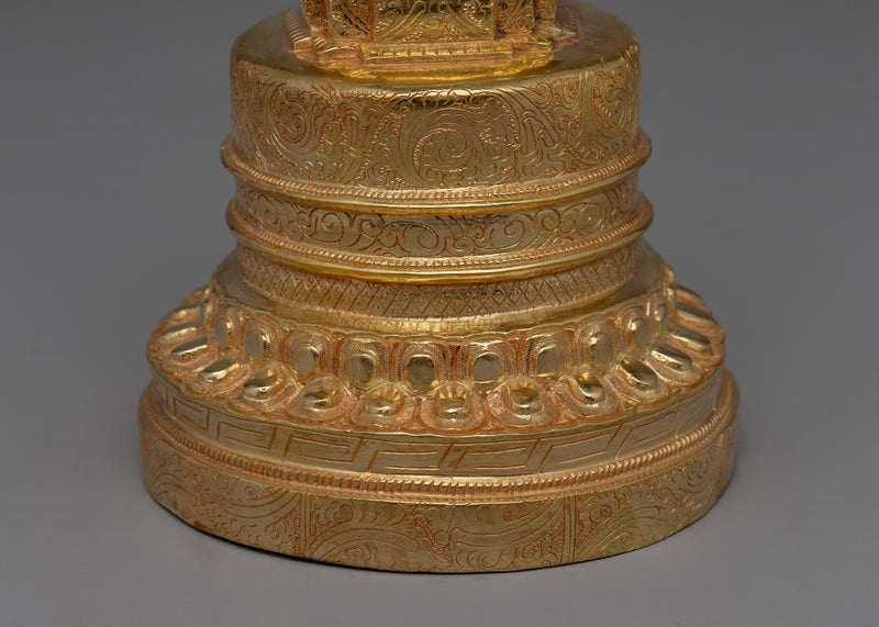 Traditional Kadampa Stupa | Tibetan Buddhist Altar Figurine