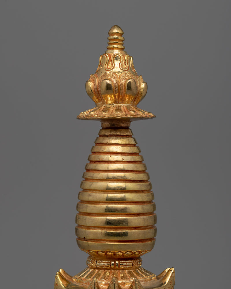 Traditional Kadampa Stupa | Tibetan Buddhist Altar Figurine