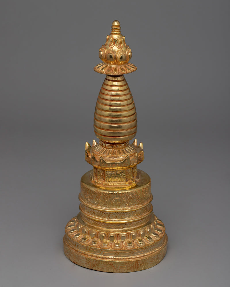 Traditional Kadampa Stupa | Tibetan Buddhist Altar Figurine