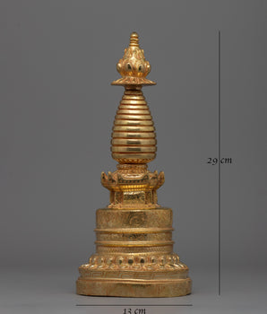 Traditional Kadampa Stupa | Tibetan Buddhist Altar Figurine